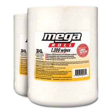 2XL Gym Wipes Mega Roll Refill, 8 X 8, White, 1200-roll, 2 Rolls-carton freeshipping - TVN Wholesale